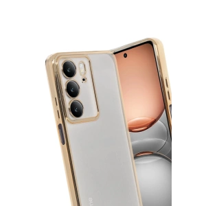 Mey İthalat®  Realme C75 4G Kılıf  Lensli Silikon - Gold