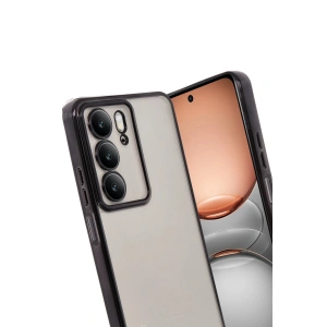 Mey İthalat®  Realme C75 4G Kılıf  Lensli Silikon - Siyah