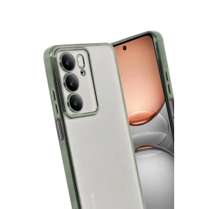 Mey İthalat®  Realme C75 4G Kılıf  Lensli Silikon - Yeşil
