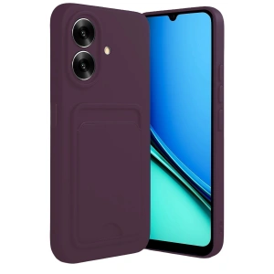 Mey İthalat®  Realme Note 60 Kelvin Kartvizitli Silikon - Derin Mor
