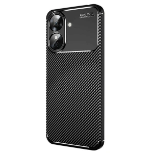 Mey İthalat®  Realme Note 60 Kılıf Auto Focus Karbon Kapak - Siyah