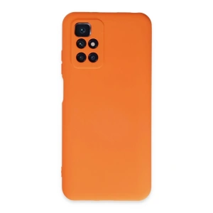 Mey İthalat®   Redmi 10 2022 Kılıf Nano içi Kadife Silikon - Turuncu