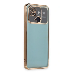 Mey İthalat®   Redmi 10C Kılıf  Lensli Silikon - Gold