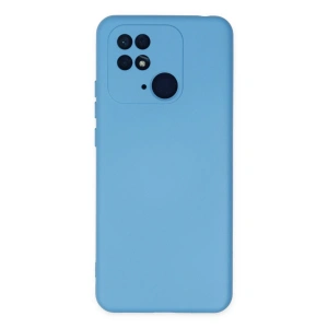 Mey İthalat®   Redmi 10C Kılıf Nano içi Kadife Silikon - Mavi