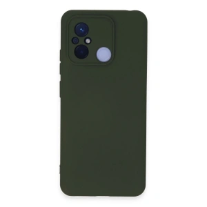 Mey İthalat®   Redmi 12C Kılıf Nano içi Kadife Silikon - Koyu Yeşil