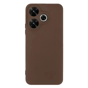Mey İthalat®   Redmi 13 4G Kılıf First Silikon - Kahverengi