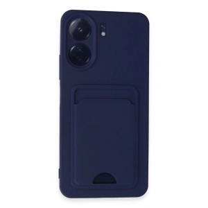 Mey İthalat®   Redmi 13C Kılıf Kelvin Kartvizitli Silikon - Lacivert