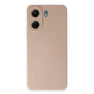 Mey İthalat®   Redmi 13C Kılıf Nano içi Kadife Silikon - Pudra