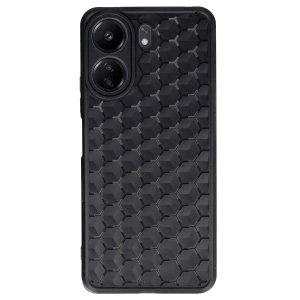 Mey İthalat®   Redmi 13C Kılıf Petek Silikon Kapak - Siyah