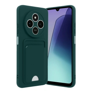 Mey İthalat®   Redmi 14C Kelvin Kartvizitli Silikon - Koyu Yeşil