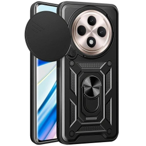 Mey İthalat®   Redmi 14C Kılıf Pars Lens Yüzüklü Silikon - Siyah