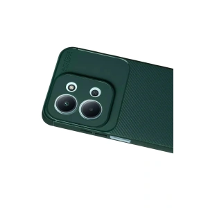 Mey İthalat®   Redmi 15C 5G Auto Focus Karbon Kapak - Koyu Yeşil