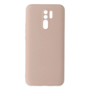 Mey İthalat®   Redmi 9 Kılıf Nano içi Kadife Silikon - Pudra