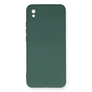 Mey İthalat®   Redmi 9A Kılıf Nano içi Kadife Silikon - Koyu Yeşil