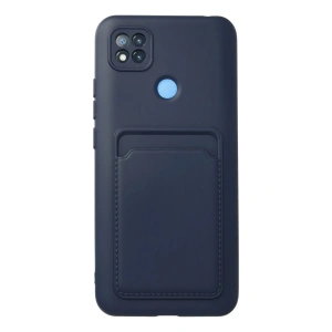 Mey İthalat®   Redmi 9C Kılıf Kelvin Kartvizitli Silikon - Lacivert