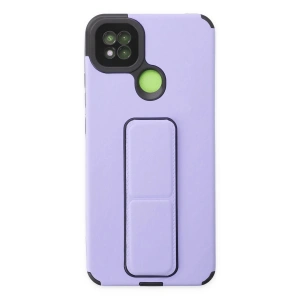 Mey İthalat®   Redmi 9C Kılıf Mega Standlı Silikon - Lila