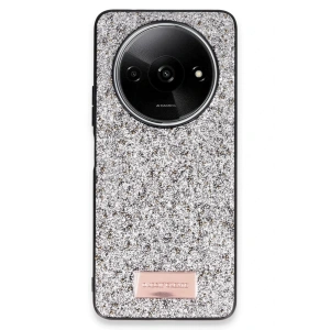 Mey İthalat®   Redmi A3 4G Bright Simli Kapak - Gümüş