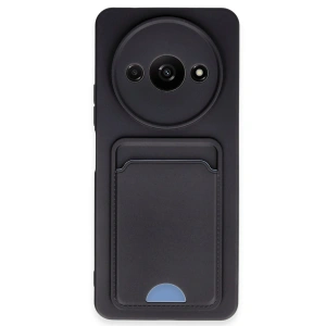 Mey İthalat®   Redmi A3 4G Kılıf Kelvin Kartvizitli Silikon - Siyah