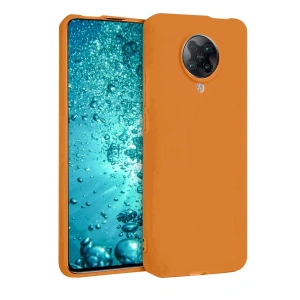 Mey İthalat® Redmi K30 Pro Kılıf Nano içi Kadife Silikon - Turuncu