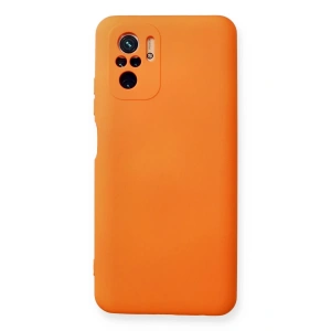 Mey İthalat®   Redmi Note 10 Kılıf Nano içi Kadife Silikon - Turuncu
