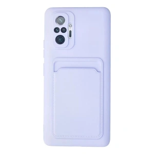 Mey İthalat®   Redmi Note 10 Pro Kılıf Kelvin Kartvizitli Silikon - Lila