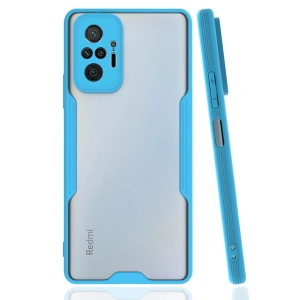 Mey İthalat®   Redmi Note 10 Pro Kılıf Platin Silikon - Mavi