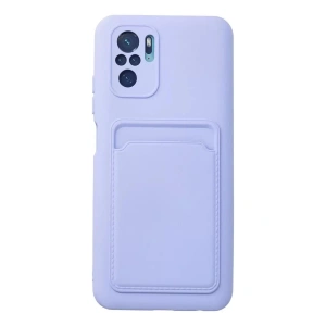 Mey İthalat®   Redmi Note 10S Kılıf Kelvin Kartvizitli Silikon - Lila