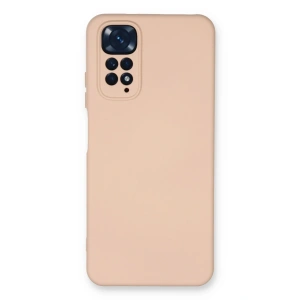 Mey İthalat®   Redmi Note 11 Kılıf Nano içi Kadife Silikon - Pudra