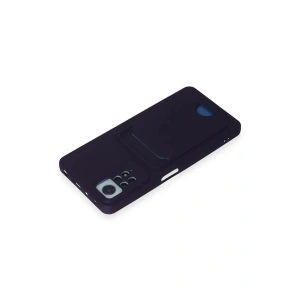 Mey İthalat®   Redmi Note 11 Pro Kılıf Kelvin Kartvizitli Silikon - Derin Mor
