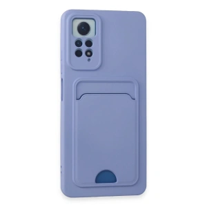Mey İthalat®   Redmi Note 11 Pro Kılıf Kelvin Kartvizitli Silikon - Lila
