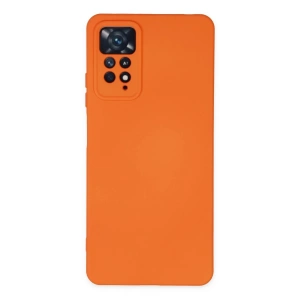 Mey İthalat®   Redmi Note 11 Pro Kılıf Nano içi Kadife Silikon - Turuncu