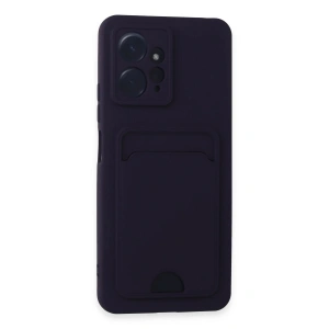 Mey İthalat®   Redmi Note 12 4G Kılıf Kelvin Kartvizitli Silikon - Derin Mor