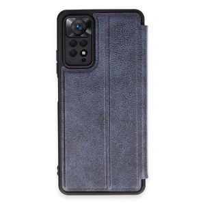 Mey İthalat®   Redmi Note 12 Pro 4G Kılıf Flip Cover - Lacivert