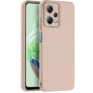 Mey İthalat®   Redmi Note 12 Pro 5G Kılıf Nano içi Kadife Silikon - Pudra