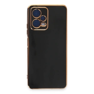 Mey İthalat®   Redmi Note 12 Pro 5G Kılıf Volet Silikon - Siyah