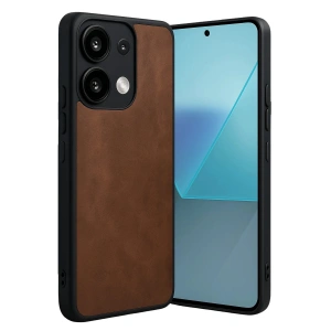 Mey İthalat®   Redmi Note 13 4G Kılıf Aras Deri Kapak - Taba