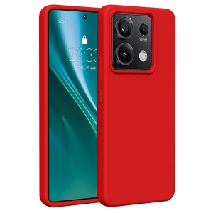 Mey İthalat®   Redmi Note 13 4G Kılıf First Silikon - Kırmızı