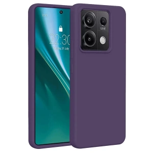 Mey İthalat®   Redmi Note 13 Pro 4G Kılıf First Silikon - Mor