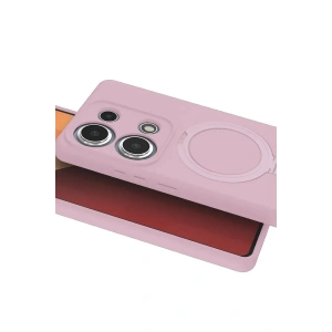 Mey İthalat®   Redmi Note 13 Pro 4G Regal Magsafe Standlı Kapak - Açık Pembe