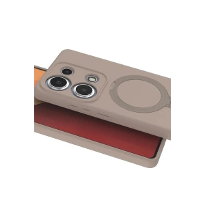 Mey İthalat®   Redmi Note 13 Pro 4G Regal Magsafe Standlı Kapak - Çöl Titanyum
