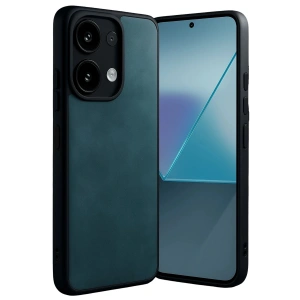 Mey İthalat®   Redmi Note 13 Pro 5G Kılıf Aras Deri Kapak - Koyu Yeşil