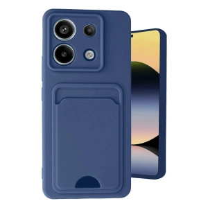 Mey İthalat®   Redmi Note 13 Pro 5G Kılıf Kelvin Kartvizitli Silikon - Lacivert