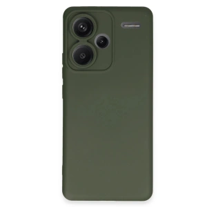 Mey İthalat®   Redmi Note 13 Pro Plus Kılıf Nano içi Kadife Silikon - Koyu Yeşil