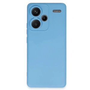Mey İthalat®   Redmi Note 13 Pro Plus Kılıf Nano içi Kadife Silikon - Mavi