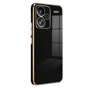 Mey İthalat®   Redmi Note 13 Pro Plus Kılıf Volet Silikon - Siyah