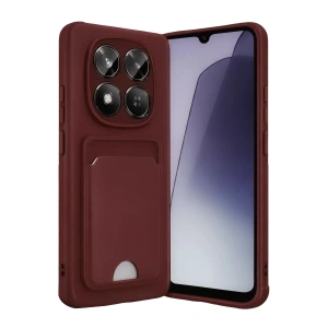 Mey İthalat®   Redmi Note 15 4G Kelvin Kartvizitli Silikon - Bordo