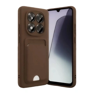 Mey İthalat®   Redmi Note 15 4G Kelvin Kartvizitli Silikon - Kahverengi
