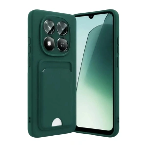 Mey İthalat®   Redmi Note 15 4G Kelvin Kartvizitli Silikon - Koyu Yeşil