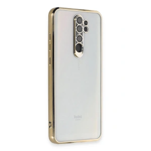 Mey İthalat®   Redmi Note 8 Pro Kılıf  Lensli Silikon - Gold