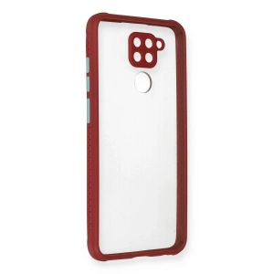 Mey İthalat®   Redmi Note 9 Kılıf Miami Şeffaf Silikon - Fuşya